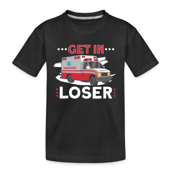 Paramedic First Responder Ambulance Driver - Kids' Premium Organic T-Shirt - black - Front