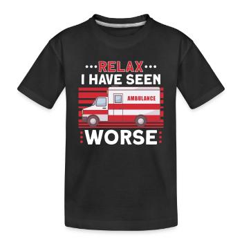 Paramedic First Responder Ambulance Driver - Kids' Premium Organic T-Shirt - black - Front