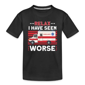 Ambulancier paramédical Conducteur d’ambulance - T-shirt bio Premium Enfant - noir - Devant