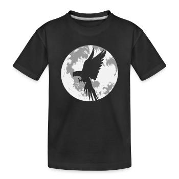 Papageien mond Im Dunkeln - Kinder Premium Bio T-Shirt - Schwarz - Vorne
