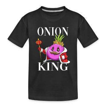 Onion King - Kinder Premium Bio T-Shirt - Schwarz - Vorne