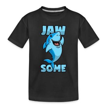 Hai Wortwitz - Jawsome - Kinder Premium Bio T-Shirt - Schwarz - Vorne