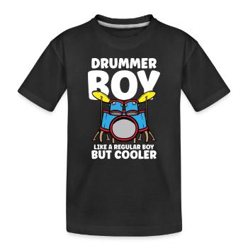 Batteur Batterie Musique Batterie Batterie - T-shirt bio Premium Enfant - noir - Devant