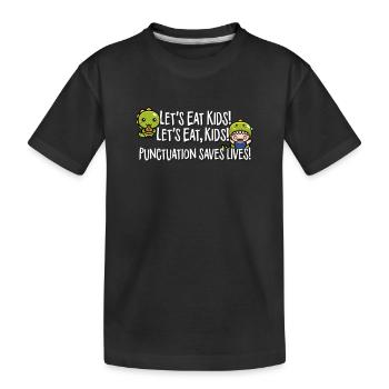 La ponctuation sauve des vies - T-shirt bio Premium Enfant - noir - Devant