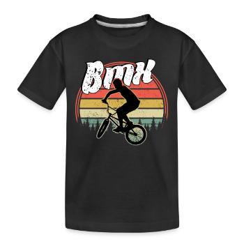 BMX / Bmx Bike / Vélo / Cadeau / Cyclist - T-shirt bio Premium Enfant - noir - Devant