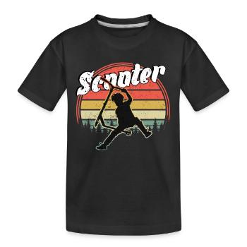 Freestyle scooter - Kids' Premium Organic T-Shirt - black - Front
