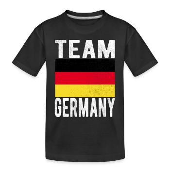 Germany Flag - Kids' Premium Organic T-Shirt - black - Front