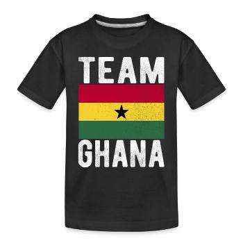 Drapeau du Ghana - T-shirt bio Premium Enfant - noir - Devant