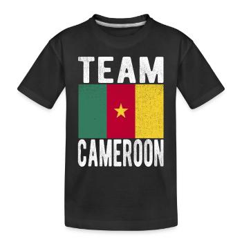 Kamerun Fahne - Kinder Premium Bio T-Shirt - Schwarz - Vorne