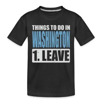 Washington Meme - Kids' Premium Organic T-Shirt - black - Front