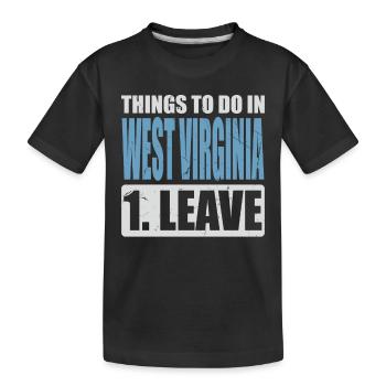 West Virginia Memes - Kids' Premium Organic T-Shirt - black - Front