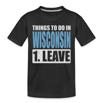 Wisconsin Meme - Kinder Premium Bio T-Shirt - Schwarz - Vorne