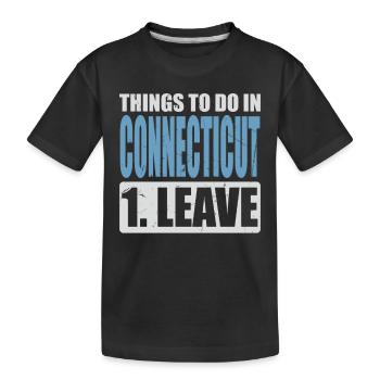 Connecticut Meme - Kinder Premium Bio T-Shirt - Schwarz - Vorne