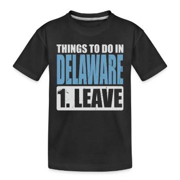 Delaware Meme - Kinder Premium Bio T-Shirt - Schwarz - Vorne