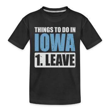 Iowa Meme - Kinder Premium Bio T-Shirt - Schwarz - Vorne