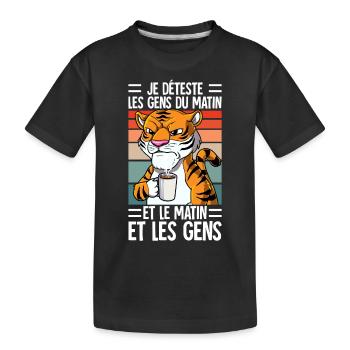 Je Déteste Les Gens Café - T-shirt bio Premium Enfant - noir - Devant