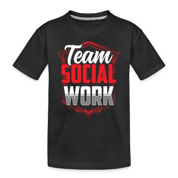 Équipe de travail social Travailleurs sociaux - T-shirt bio Premium Enfant - noir - Devant