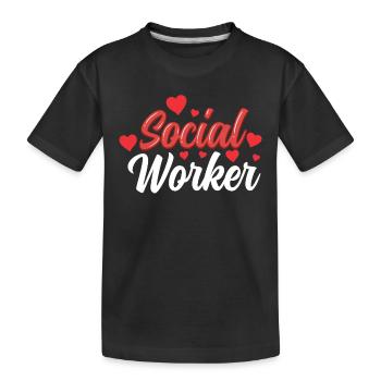 Profession de travailleur social Travail social Travailleur social - T-shirt bio Premium Enfant - noir - Devant