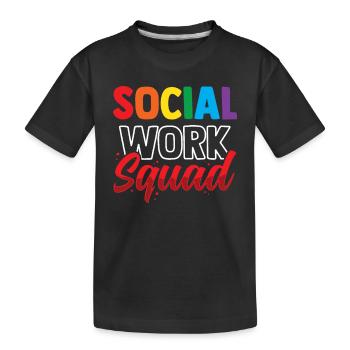 Équipe de travail social Travailleur social Travail social - T-shirt bio Premium Enfant - noir - Devant