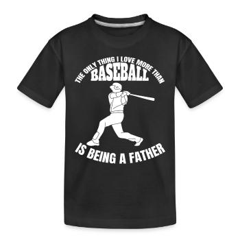 Baseball Father Baseball lover Dad Baseball Game - Kids' Premium Organic T-Shirt - black - Front