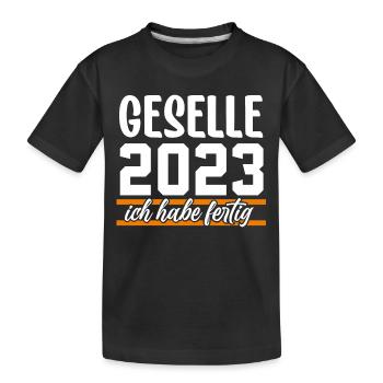 Geselle 2023 Gesellenprüfung - Kinder Premium Bio T-Shirt - Schwarz - Vorne