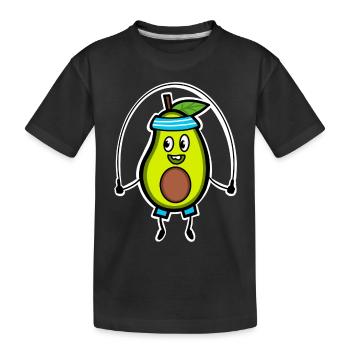 Corde à sauter à l’avocat - T-shirt bio Premium Enfant - noir - Devant