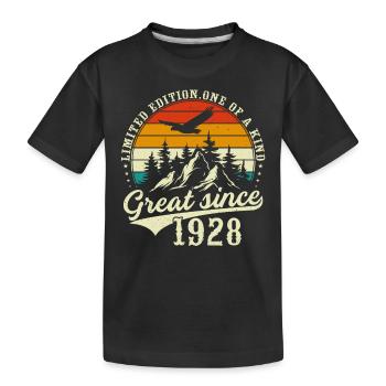 One of a kind since 1928 - Kids' Premium Organic T-Shirt - black - Front