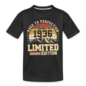 Vieilli À La Perfection Fabriqué En 1936 - T-shirt bio Premium Enfant - noir - Devant