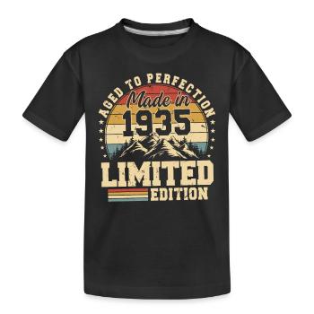 Vieilli À La Perfection Fabriqué En 1935 - T-shirt bio Premium Enfant - noir - Devant
