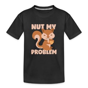 Eichhörnchen: Nicht mein Problem! - Kinder Premium Bio T-Shirt - Schwarz - Vorne