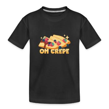 Oh Crêpe! - Kinder Premium Bio T-Shirt - Schwarz - Vorne