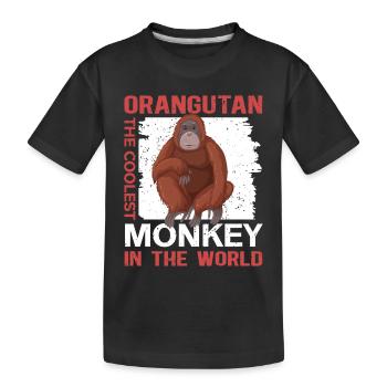 Singes orangs-outans Cadeau Orang-outan - T-shirt bio Premium Enfant - noir - Devant
