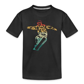 Snowboard Cool Snowboarder Sports d’hiver Snowboard - T-shirt bio Premium Enfant - noir - Devant