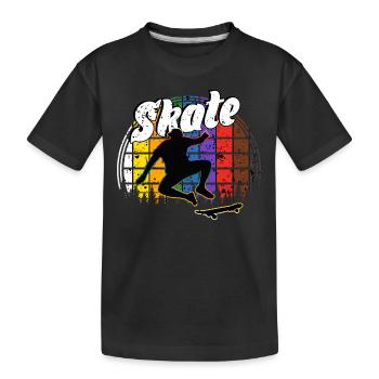 Skateboard Freestyle - T-shirt bio Premium Enfant - noir - Devant