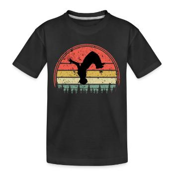 Free running - Kids' Premium Organic T-Shirt - black - Front