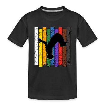 Free running - Kids' Premium Organic T-Shirt - black - Front