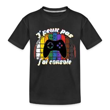 J'peux pas j'ai console - T-shirt bio Premium Enfant - noir - Devant