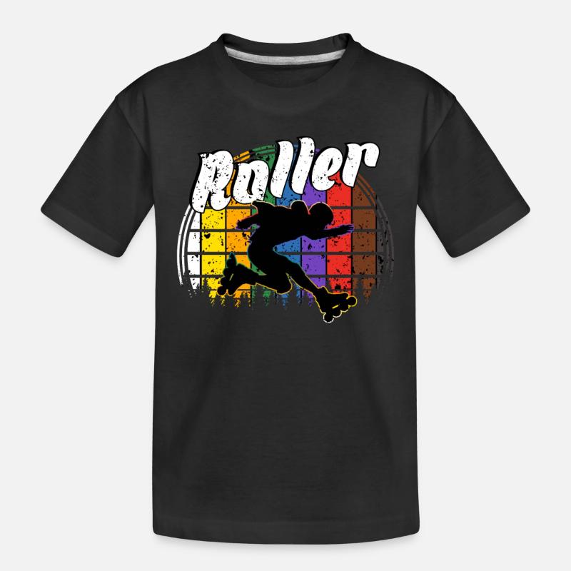 Rollerblades rollers - T-shirt bio Premium Enfant - noir