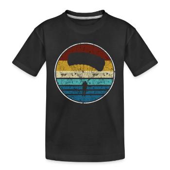 parachute - Kids' Premium Organic T-Shirt - black - Front