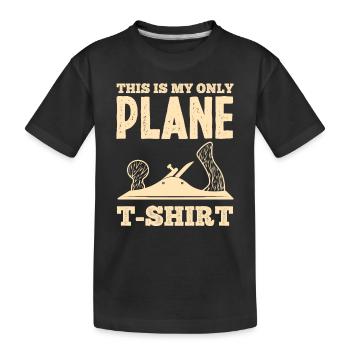 Hobel Schreiner Wortspiel - Kinder Premium Bio T-Shirt - Schwarz - Vorne
