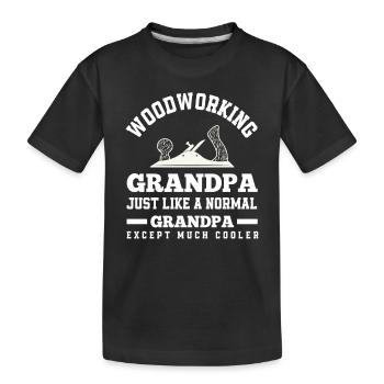Grand-père menuisier - T-shirt bio Premium Enfant - noir - Devant