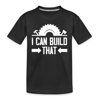 Cadeau de menuisier artisan bricolage - T-shirt bio Premium Enfant - noir - Devant