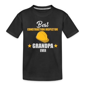 Bauinspektor Grossvater - Kinder Premium Bio T-Shirt - Schwarz - Vorne