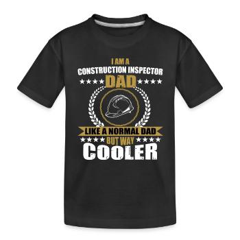 Building Inspector Papa - Kids' Premium Organic T-Shirt - black - Front