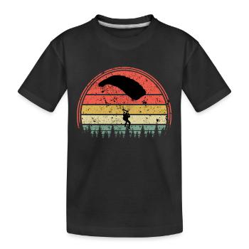 parachute - Kids' Premium Organic T-Shirt - black - Front