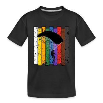 parachute - Kids' Premium Organic T-Shirt - black - Front