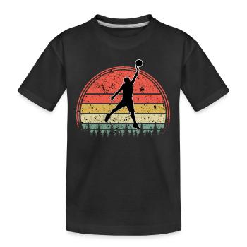 Basketballspieler - Basketball - BBall - Basketball - Kinder Premium Bio T-Shirt - Schwarz - Vorne