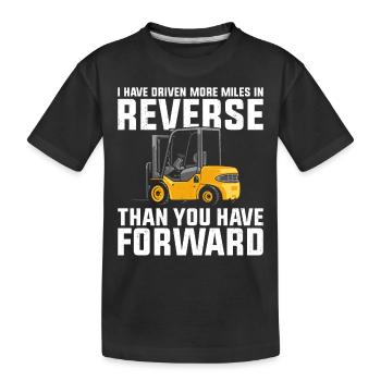 Certified Forklift Truck Operator - Kinder Premium Bio T-Shirt - Schwarz - Vorne