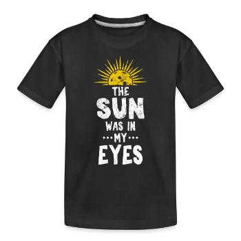 Drôle d’excuse de pickleball Le soleil était dans mes yeux Pla - T-shirt bio Premium Enfant - noir - Devant
