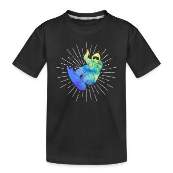 Snowboard Activité de plein air Snowboarder Hiver - T-shirt bio Premium Enfant - noir - Devant